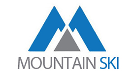 mountain ski logo square